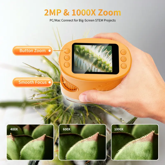 NanoVue™ – Pocket Microscope That Makes Kids Obsessed With Exploring the World Up Close (Capture Their Discoveries Forever)
